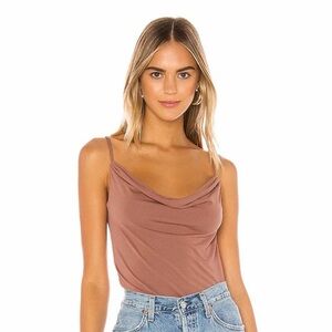 Lovers + Friends Bree Top Mauve Pink Cowl Neck Camisole
